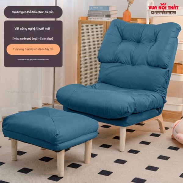 Ghế thư giãn kèm đôn GL64 màu xanh