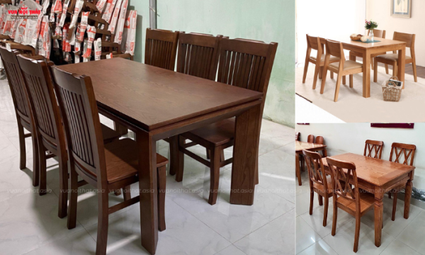 Mẫu Bộ bàn ăn gỗ tự nhiên bán chạy giá rẻ tại TPHCM