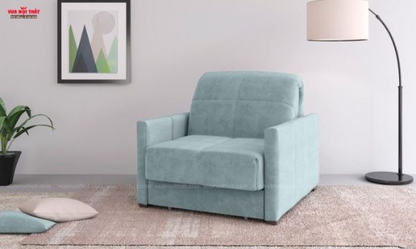 Sofa đơn được sản xuất với đa dạng màu sắc, chất liệu bọc như da, vải nhung,...