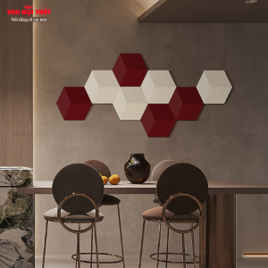 Tranh decor đầu giường lục giác TT85 tạo điểm nhấn ấn tượng cho không gian