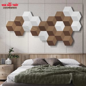 Tranh decor đầu giường hình lục giác TT85
