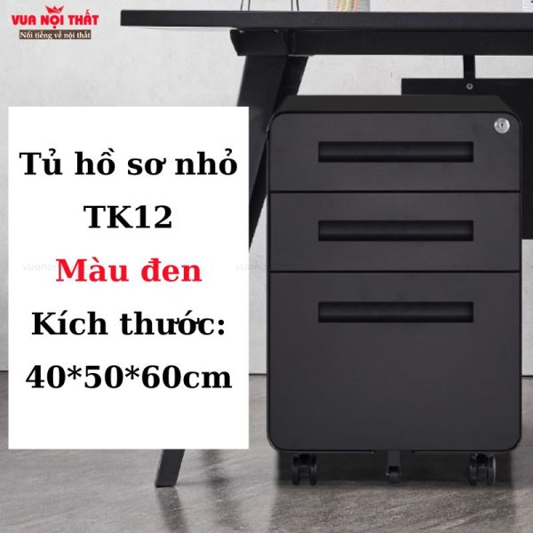 Tủ hồ sơ nhỏ để dưới bàn TK12 giúp người dùng sắp xếp vật dụng gọn gàng