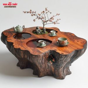 Bàn trà gỗ lim nguyên khối nhập khẩu chất lượng cao BSF103