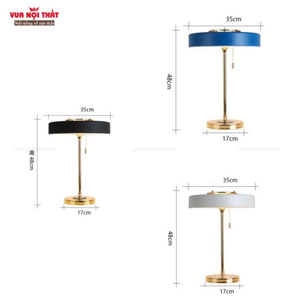 Kích thước của đèn để bàn decor phòng ngủ, phòng làm việc DTT77