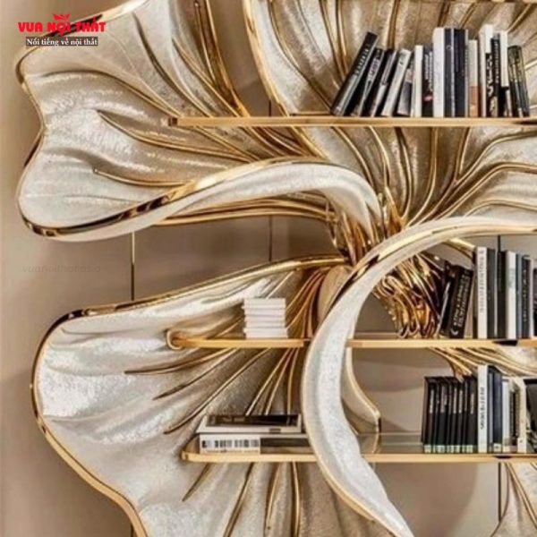 Đặc điểm nổi bật của kệ decor bằng gỗ cho biệt thự TK13