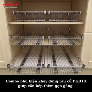 Khay kéo đựng rau củ cho nhà bếp PKB18 giúp không gian bếp thêm gọn gàng