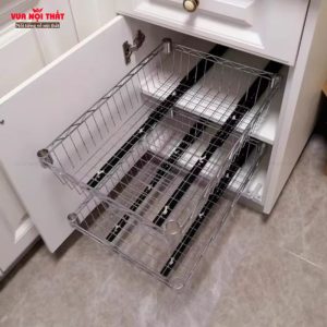Giỏ đựng được làm bằng thép cacbon và ray kéo làm bằng sắt sơn