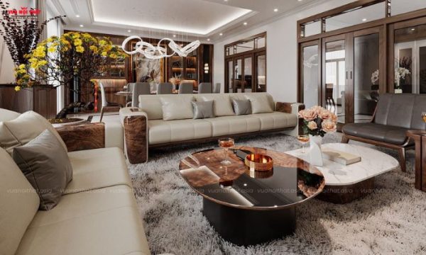 Bộ bàn sofa đẹp góp phần tạo điểm nhấn ấn tượng cho không gian