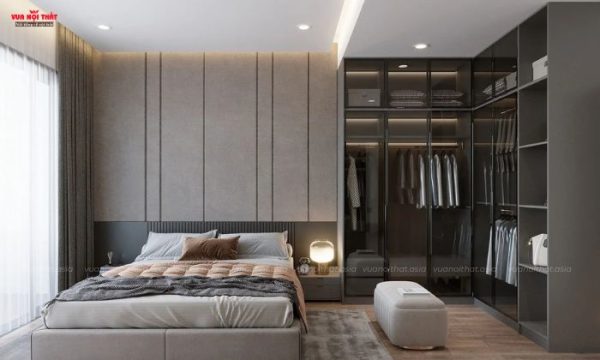Tủ áo gỗ công nghiệp tạo nên một không gian sống gọn gàng