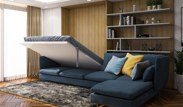 Sofa giường gấp có thể gấp gọn thành ghế hoặc mở rộng thành giường ngủ