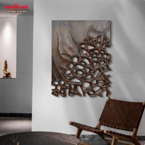 Tranh điêu khắc gỗ nhập khẩu chất lượng TT87 tạo điểm nhấn ấn tượng cho không gian