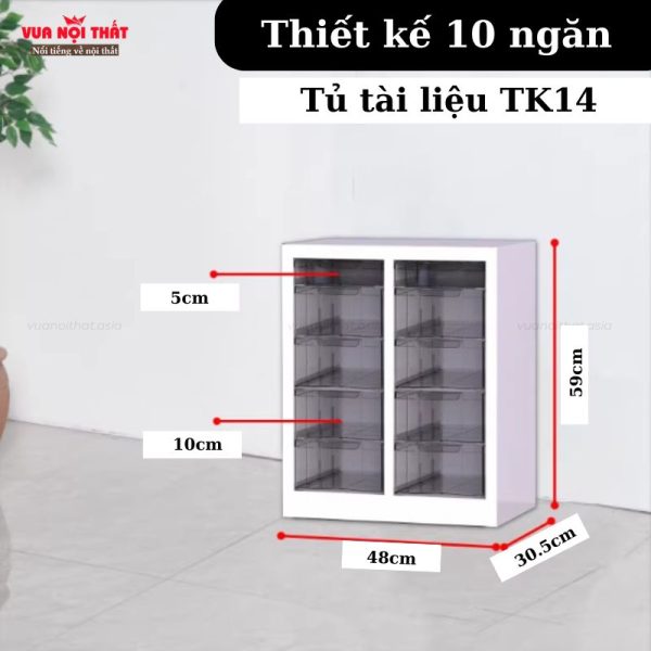 Tủ đựng đồ dùng cho bé nhiều tầng nhỏ gọn TK14 có đa dạng kích thước