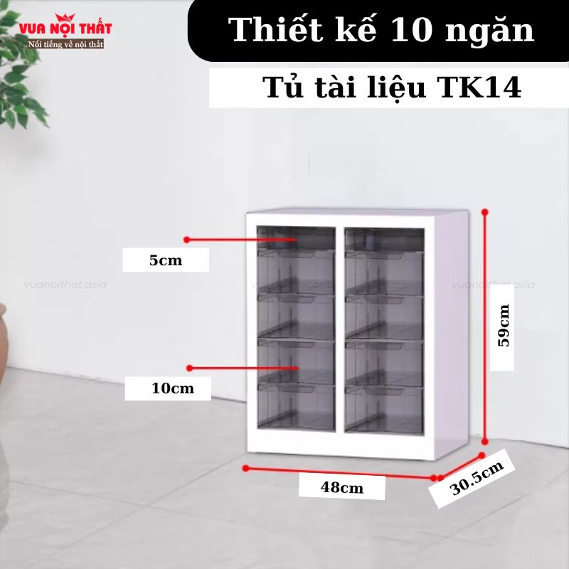 Tủ đựng đồ dùng cho bé nhiều tầng nhỏ gọn TK14 có đa dạng kích thước