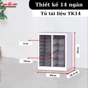 Tủ đựng đồ dùng cho bé nhỏ gọn TK14 giúp bé sắp xếp vật dụng ngăn nắp