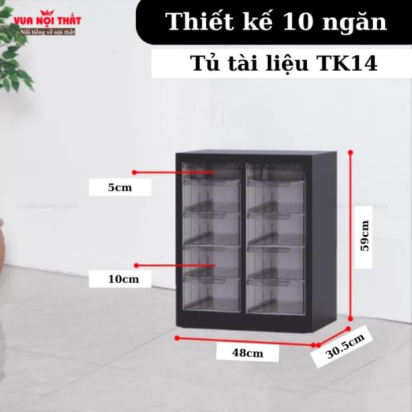 Tủ đựng hồ sơ, tài liệu nhiều tầng nhỏ gọn TK14