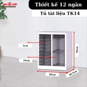 Tủ đựng tài liệu cao cấp TK14 với phần khung sắt sơn tĩnh điện chống gỉ sét