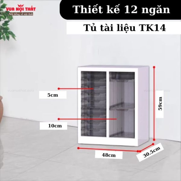 Tủ đựng tài liệu cao cấp TK14 với phần khung sắt sơn tĩnh điện chống gỉ sét