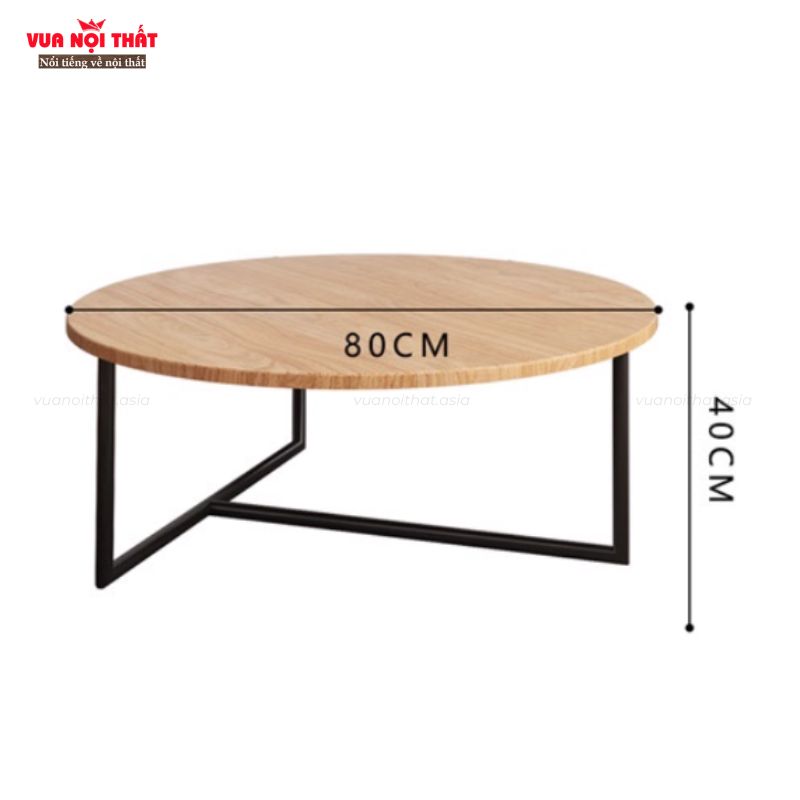 Bàn sofa gỗ thông BSF104 có đa dạng kích thước 60cm, 70cm, 80cm