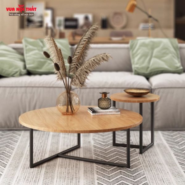 Bàn sofa gỗ thông chân sắt sơn tĩnh điện có khả năng chống gỉ sét