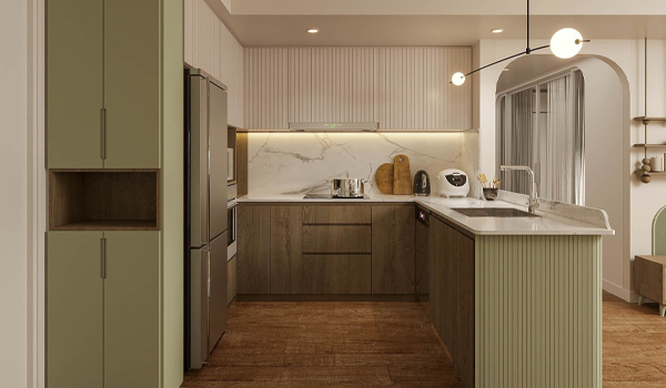 Phân khu chức năng tủ bếp chính là chia nhỏ các khu vực trong tủ bếp theo từng công năng