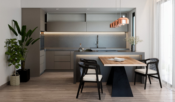 Màu sắc đóng vai trò quan trọng giúp nâng cao tính thẩm mỹ cho căn bếp