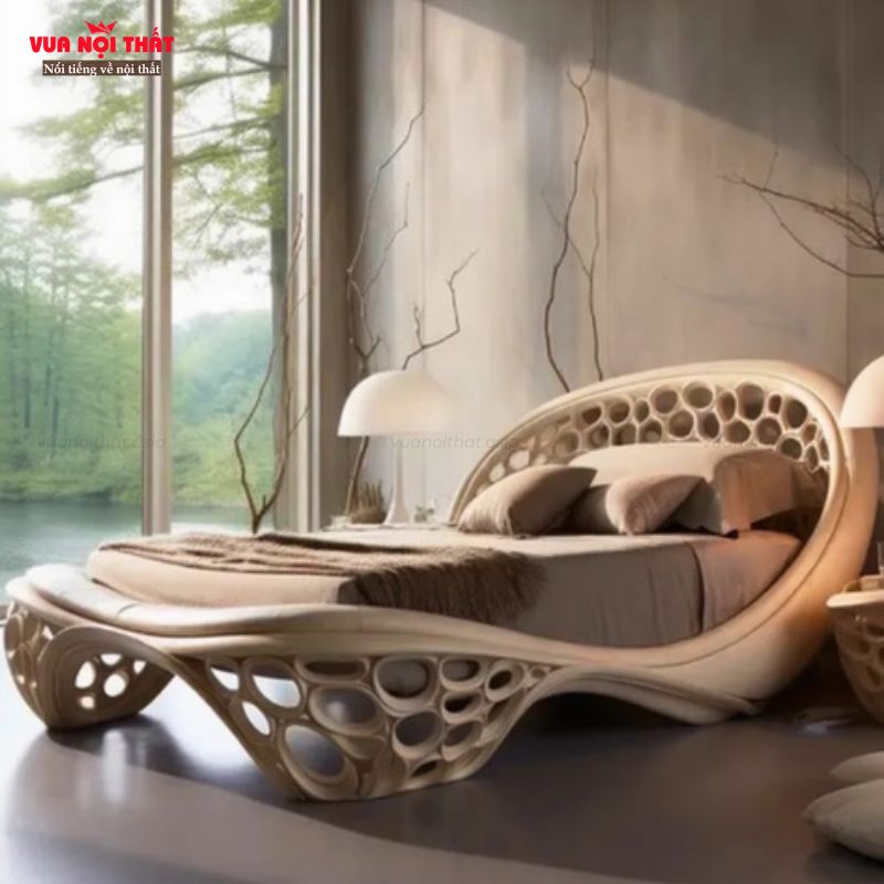 Giường composite hình tổ ong độc đáo giá tốt GN19 tạo điểm nhấn cho không gian