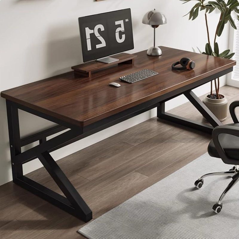 Kích thước bàn làm việc gỗ chân sắt 1m2 đẹp