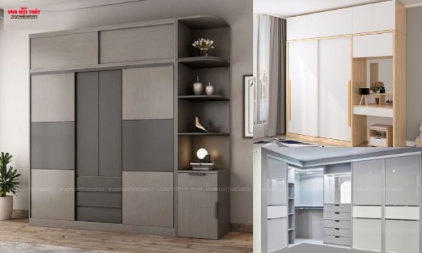 Tủ quần áo cửa lùa giúp tối ưu không gian, đảm bảo đầy đủ công năng lưu trữ
