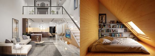 Nhà gác lửng và gác xép