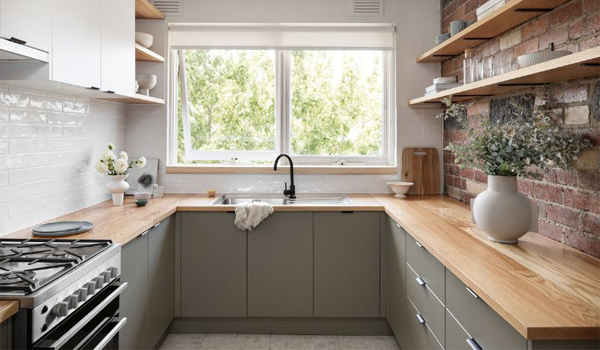 Bếp chữ U mang lại vẻ sang trọng, hiện đại & tinh tế cho tổng thể không gian sống