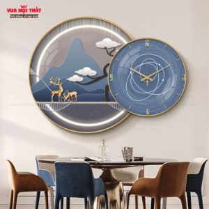 Tranh treo tường kết hợp đồng hồ đẹp TT92 - Mẫu F