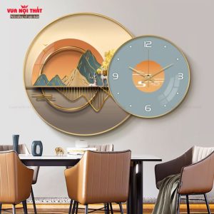 Tranh treo tường kết hợp đồng hồ đẹp TT92 - Mẫu G