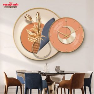 Tranh treo tường nhập khẩu kết hợp đồng hồ đẹp TT92 có đa dạng kích thước và kiểu dáng