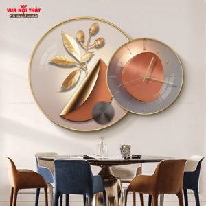 Tranh treo tường kết hợp đồng hồ TT92 phù hợp với nhiều không gian nội thất khác nhau