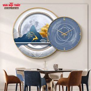 Tranh treo tường kết hợp đồng hồ TT92