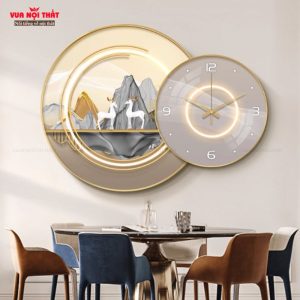 Tranh treo tường kết hợp đồng hồ đẹp TT92 - Mẫu C