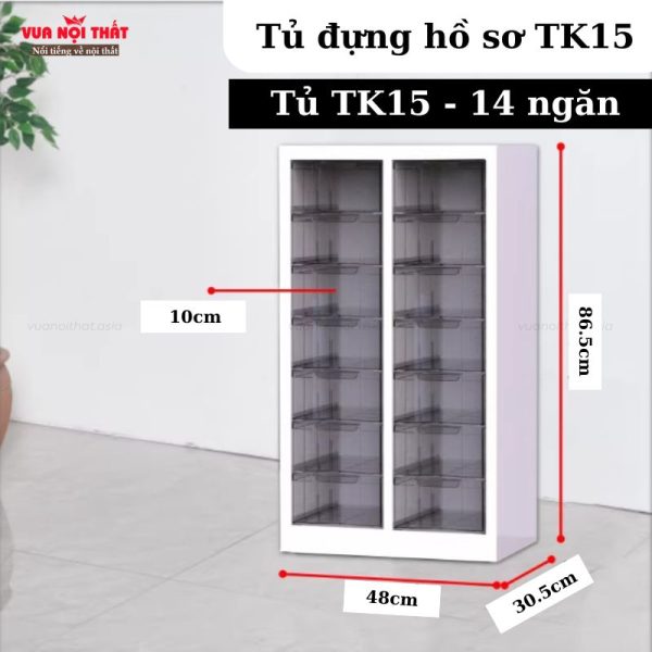 Tủ đựng đồ dùng học tập TK15 với hai màu đen, trắng dễ dàng phối hợp với nội thất văn phòng