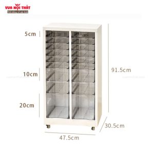 Kích thước của tủ đựng đựng đồ cá nhân, mỹ phẩm bằng sắt sang trọng TK17