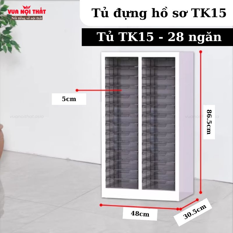 Tủ đựng hồ sơ, tài liệu TK15 có đa dạng kích thước ngăn để khách hàng lựa chọn
