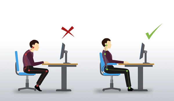 Tư thế ngồi máy tính đúng chuẩn cho dân văn phòng