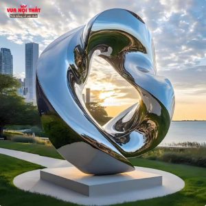 Tượng nghệ thuật ngoài trời ấn tượng TTT160 thiết kế với tạo hình uốn lượn hiện đại