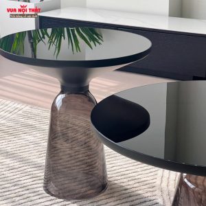 Bàn sofa góc bằng kính kết hợp kim loại chất lượng cao BSF107