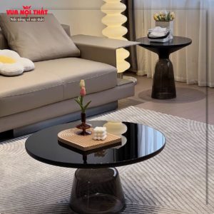 Bàn sofa góc bằng kính trong suốt BSF107