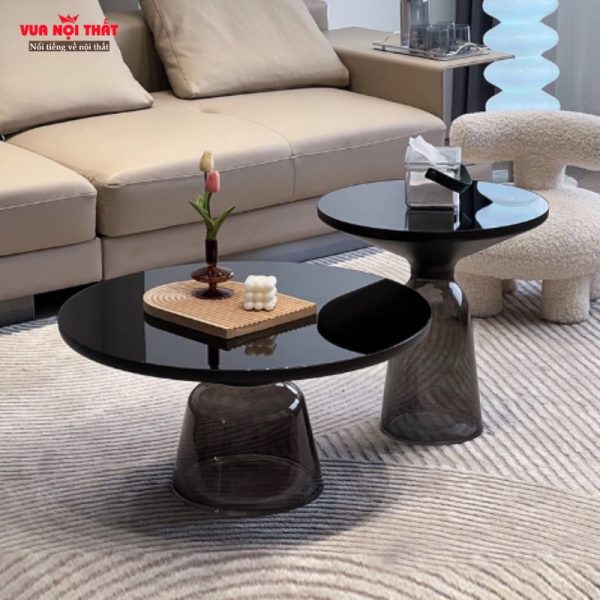 Đặc điểm nổi bật của bàn sofa góc bằng kính trong suốt BSF107