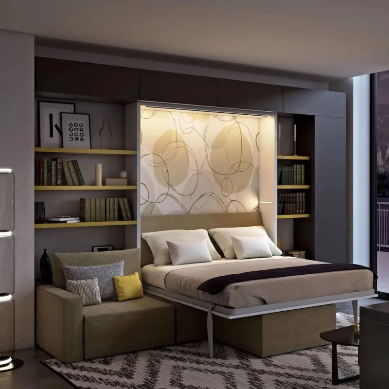 Giường thông minh kết hợp sofa sang trọng cho phòng khách