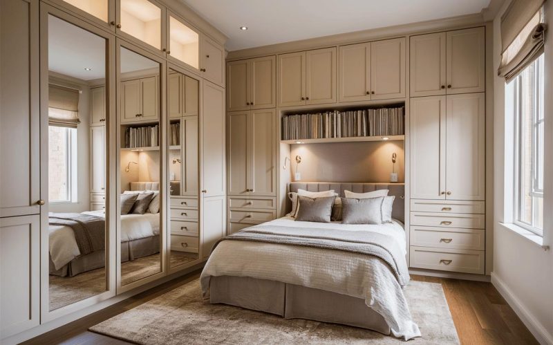 Giường tủ thông minh làm từ gỗ công nghiệp