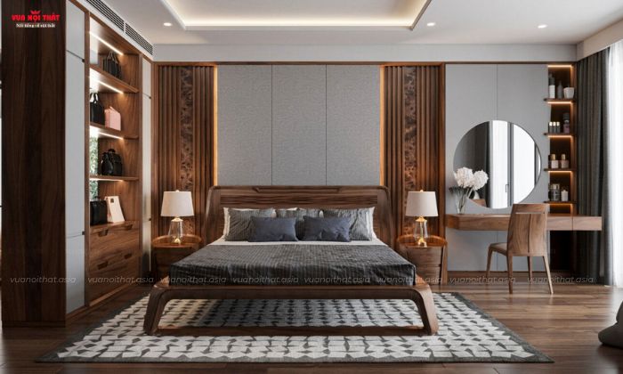 Mẫu Giường ngủ gỗ tự nhiên bán chạy giá rẻ