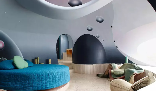 Không gian Futurist thường gợi cảm giác như bước ra từ tương lai