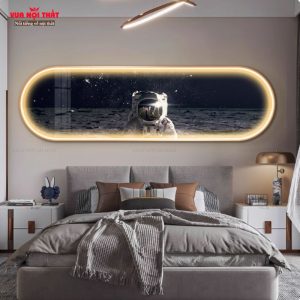 Tranh decor đèn LED chủ đề hành tinh TT93 tráng màng sứ bóng cao cấp