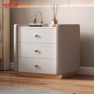Tủ đầu giường nhập khẩu 3 tầng TDG21 màu nâu kaki